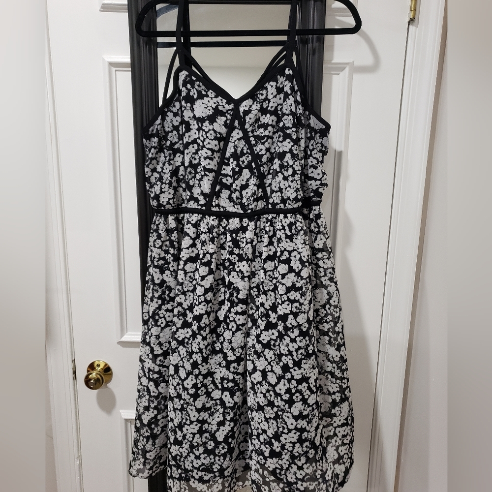 Black and White Floral Dress